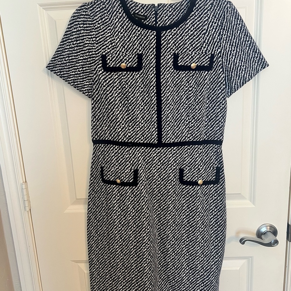 Elegant Navy and White Dress